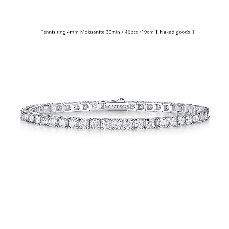 Bracelet de tennis en argent sterling avec moissanite couleur D pour femme