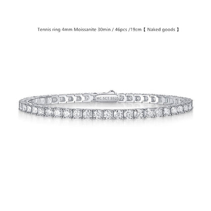 Bracelet de tennis en argent sterling avec moissanite couleur D pour femme