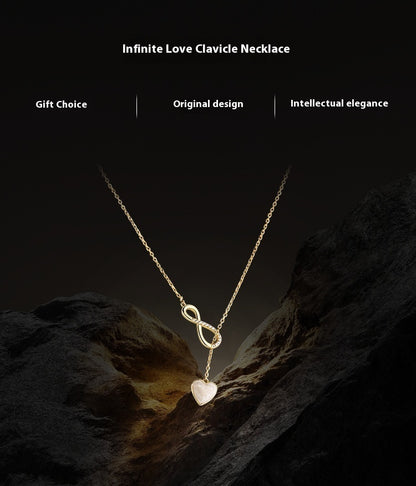 Collier Eternal Jewelry High Sense Chaîne de clavicule de tempérament minoritaire de luxe léger