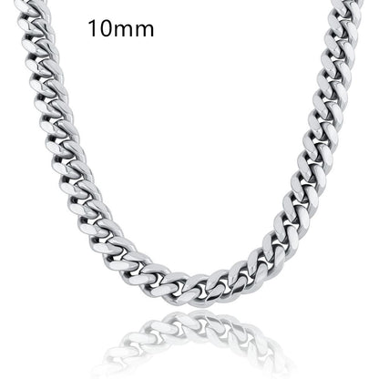 Men's Cuban chain jewelry buckle box personality necklace