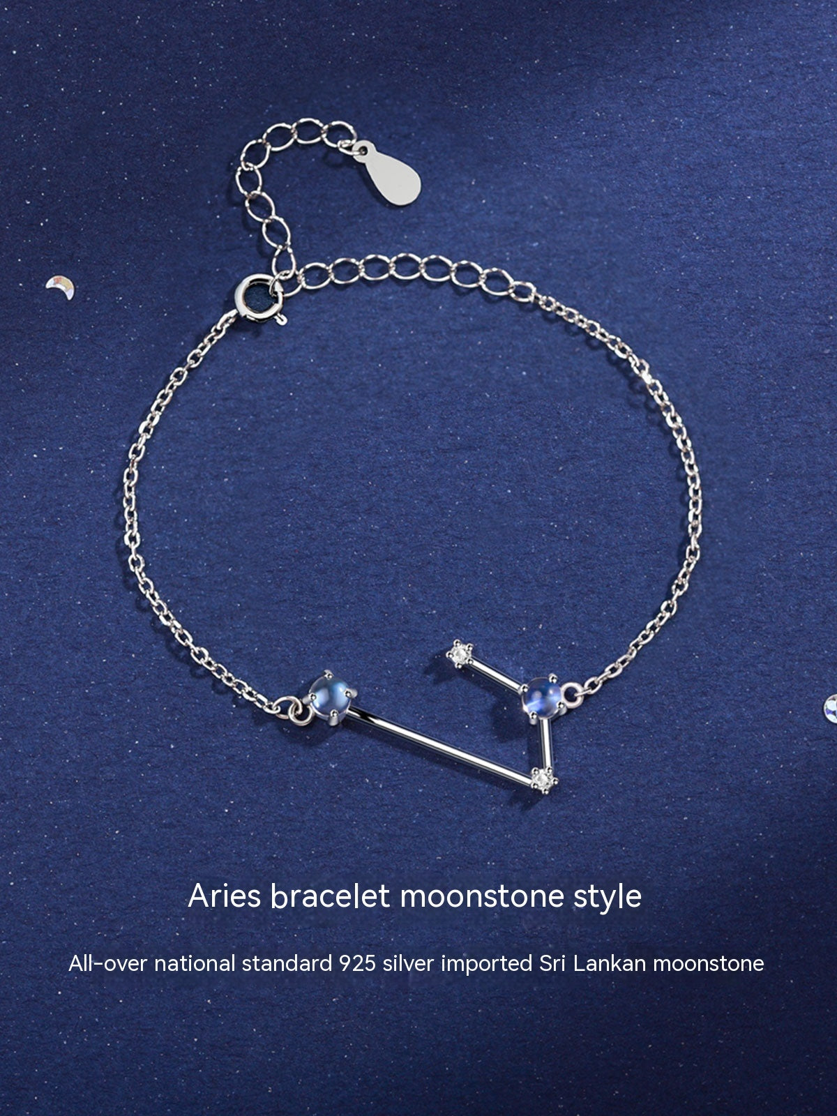 Lucky Twelve Constellation Moonstone Bracelet For Women