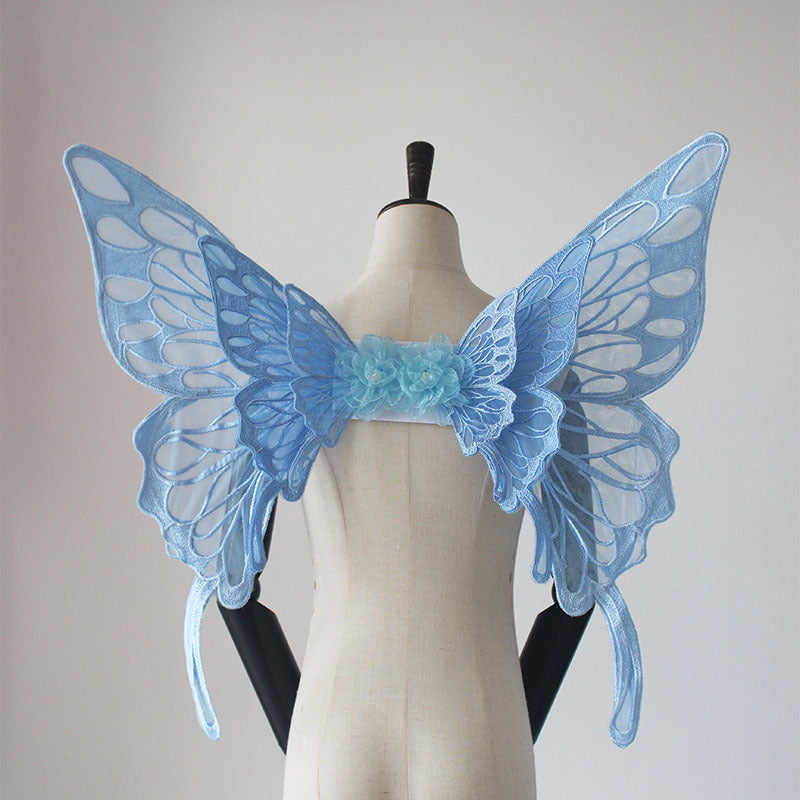 Cute Solid Color Butterfly Wings Back Decoration