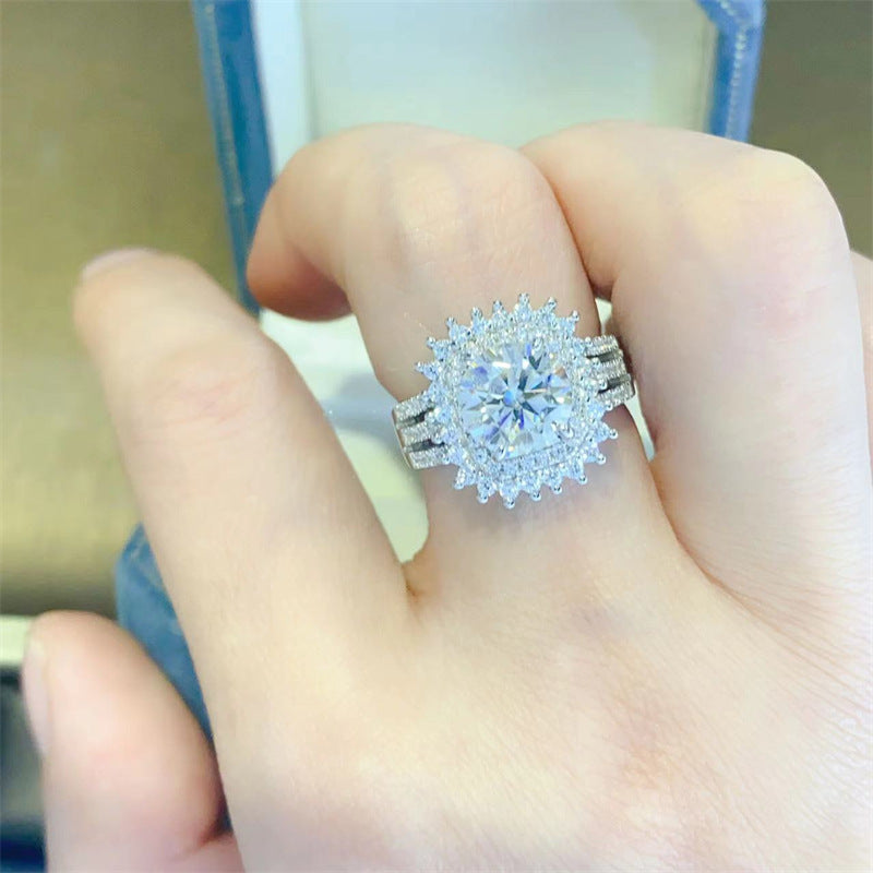 2 Karat D Color Moissanite Ring