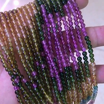 Pulsera multicírculo con piedras preciosas de colores