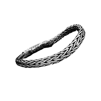 Bracelet tissé à la main en argent sterling S925