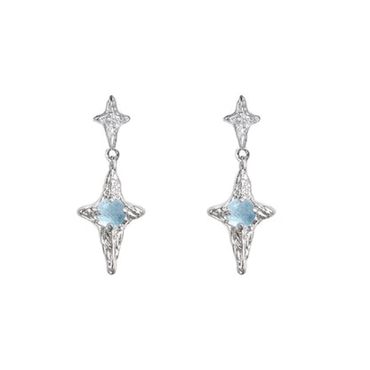 Original Design XINGX Suction Series Cool Ice Blue Asterism Earrings