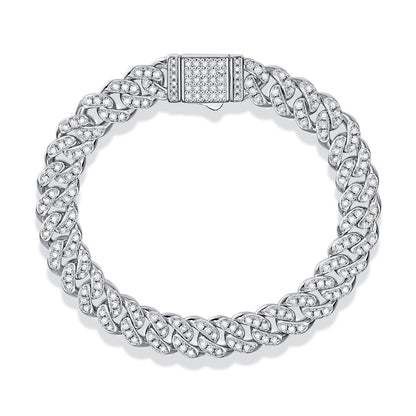 Silver Moissanite A Guiding Light Bracelet For Men And Women