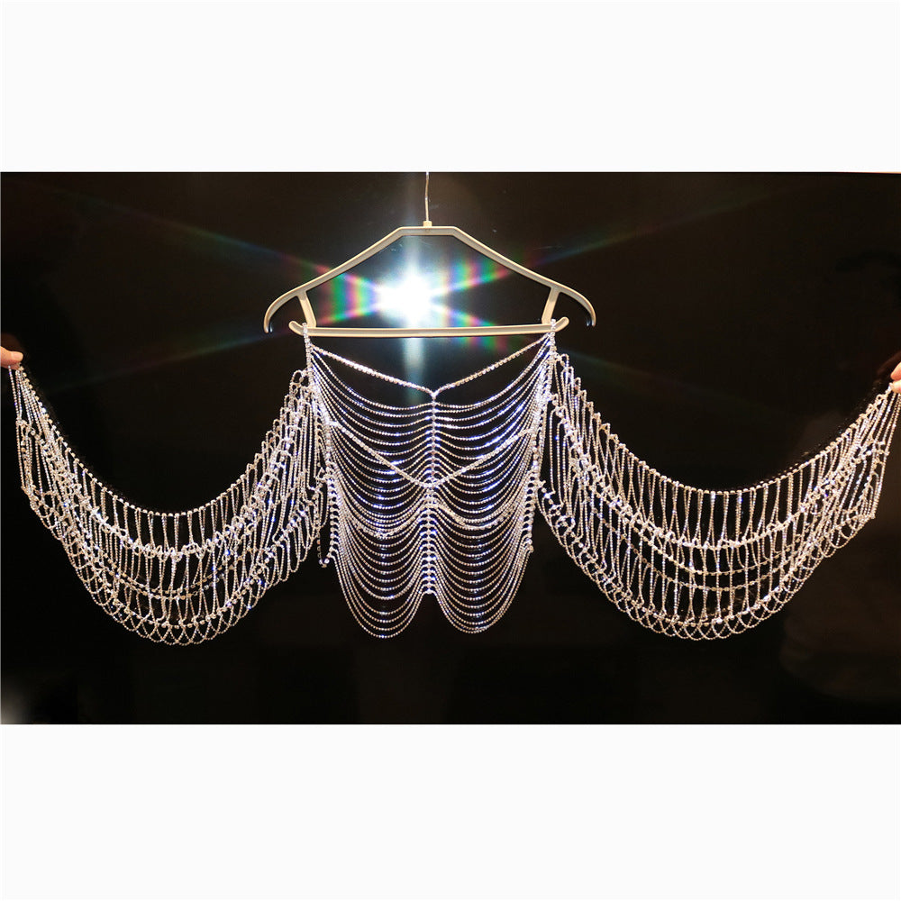 Shiny Multilayer Rhinestone Body Chain Nightclub