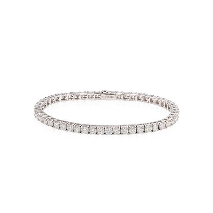 Bracelet de tennis en argent sterling avec moissanite couleur D pour femme