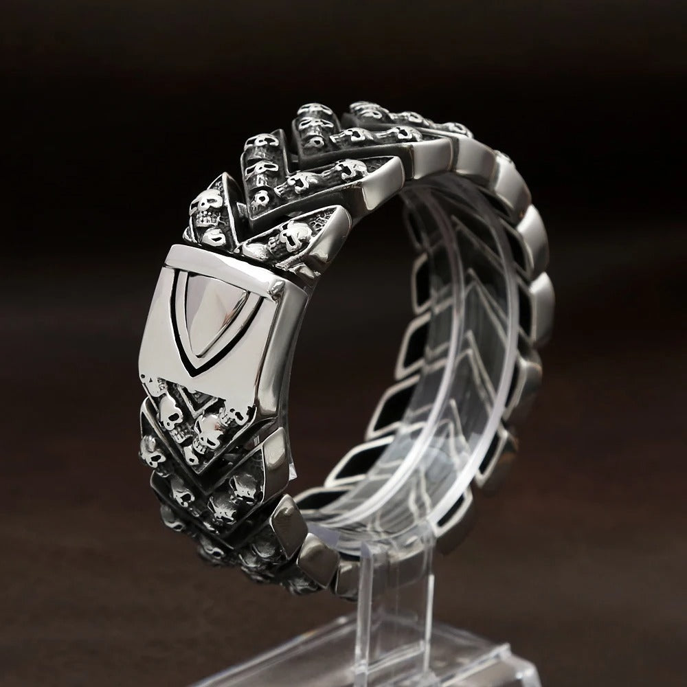 Male Creative Titanium Steel Cast Skull Bracelet