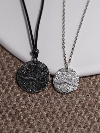 Collier pendentif couple en argent sterling fait main