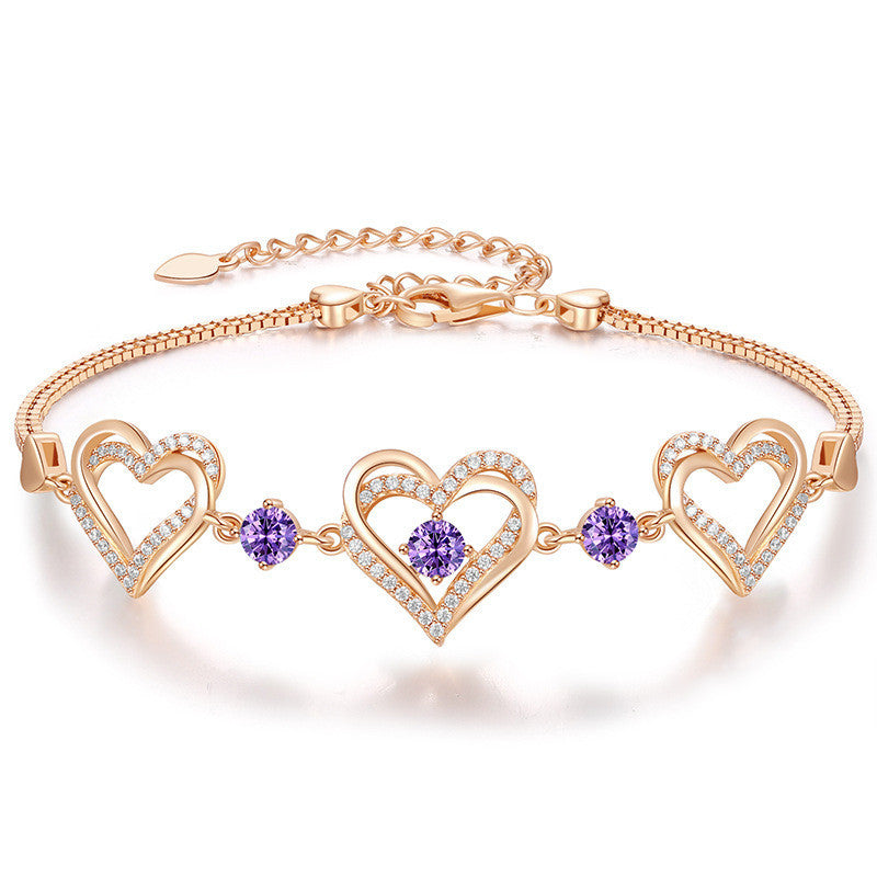 Bracelet en cristal pour douze anniversaires, bijou de personnalité tendance pour la main