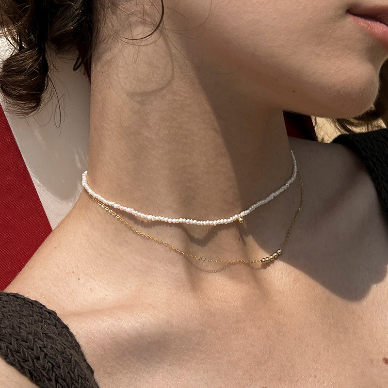 925 Sterling Silver Simple Retro Jewelry Stacking Temperament Choker Collarbone Chain