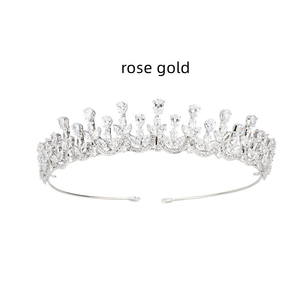 High-end Zircon Crown Light Luxury Bridal Accessories