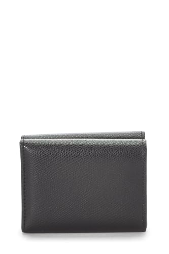 Fendi, Pre-Loved Black Leather 'FF' Compact Wallet, Black