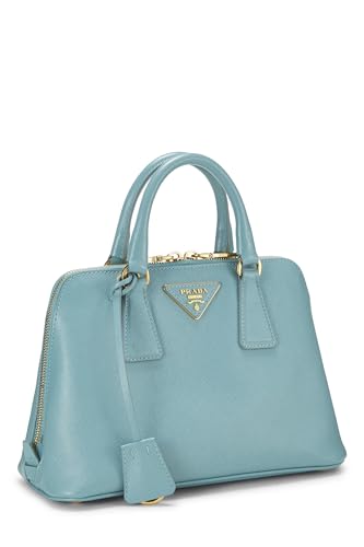 Prada, Pre-Loved Blue Saffiano Promenade Pequeño, Azul