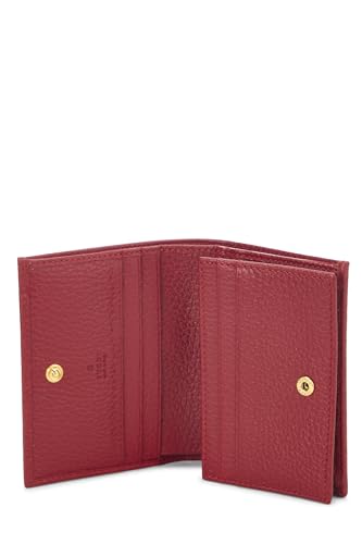 Gucci, Pre-Loved Red Leather GG Marmont Card Cse, Red