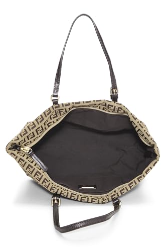 Fendi, sac fourre-tout en toile beige Zucchino, petit modèle, marron