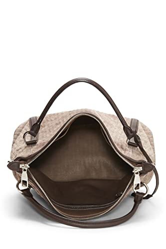 Louis Vuitton, Pre-Loved Brown Monogram Suede Antheia Ixia PM, Grey