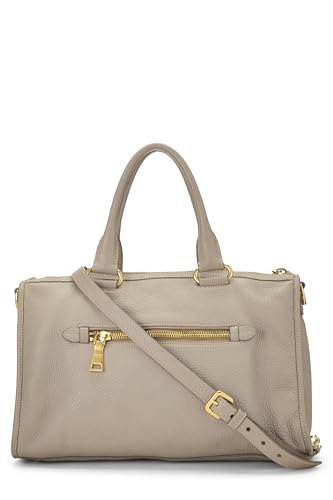 Prada, sac cabas convertible Vitello Daino beige d'occasion de taille moyenne, gris