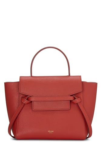 Céline, Pre-Loved Orange Grained Calfskin Belt Bag Micro, Orange