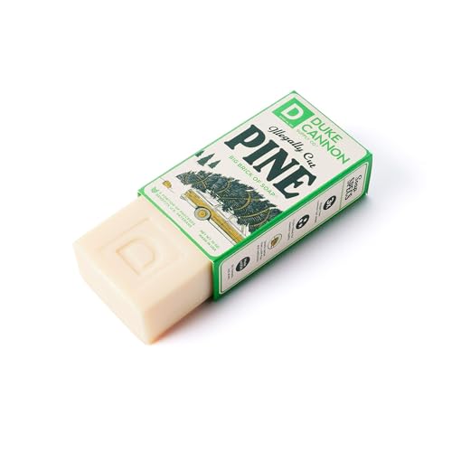 Duke Cannon Supply Co. Big Brick of Soap Bar for Men Holiday Edition Illegally Cut Pine (Fresh Split Pine Scent) Multi-Pack- Superior Grade, Extra Large, Paraben-free, Cruelty-Free, 10 oz (1 Pack)