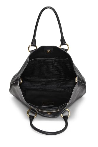 Prada, Bolso shopper negro Pre-Loved Vitello Daino Phenix, Negro