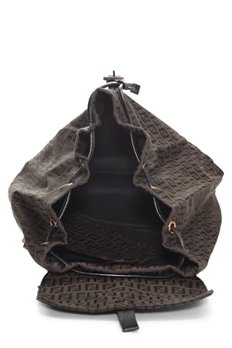 Fendi, Mochila De Lona Calabacín Marrón Pre-Loved, Marrón