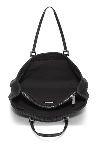 Fendi, sac fourre-tout en toile Zucchino noir d'occasion, petit modèle, noir