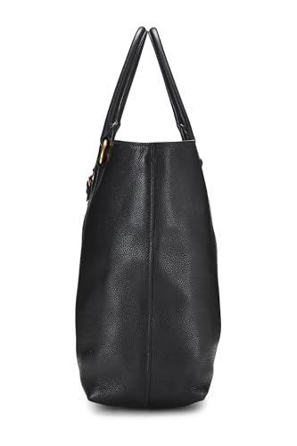 Prada, sac cabas noir Vitello Daino Phenix d'occasion, noir