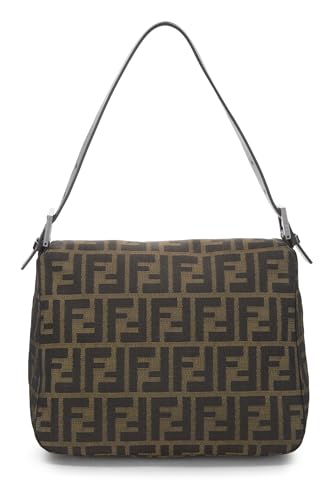 Fendi, sac à bandoulière en toile marron Zucca d'occasion, marron