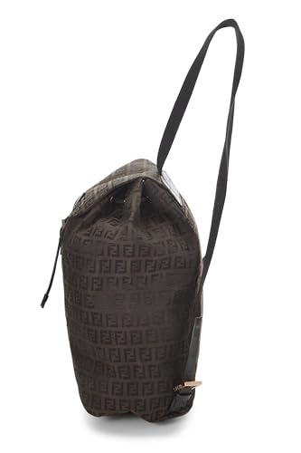 Fendi, Pre-Loved Brown Zucchino Canvas Backpack, Brown