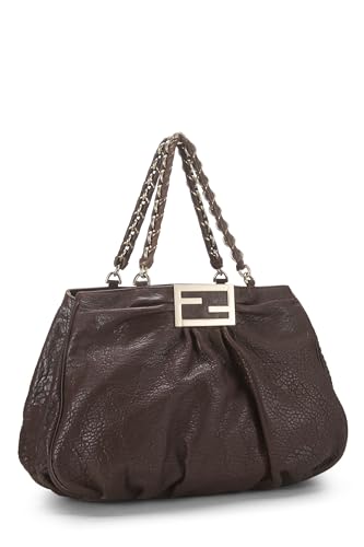 Fendi, sac hobo Mia en cuir marron d'occasion, grand modèle, marron