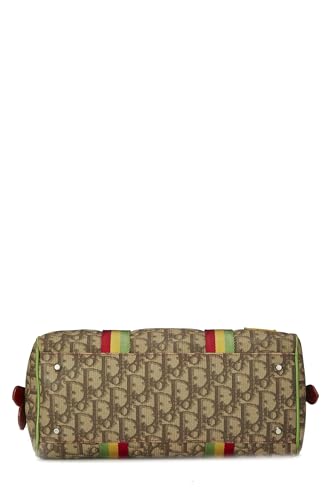 Dior, Pre-Loved Brown Trotter Coated Canvas Rasta Handle Bag, Brown