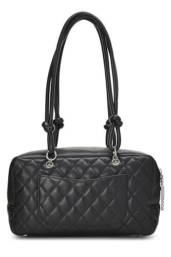 Chanel, Bowler Cambon Ligne en cuir de veau noir d'occasion, noir