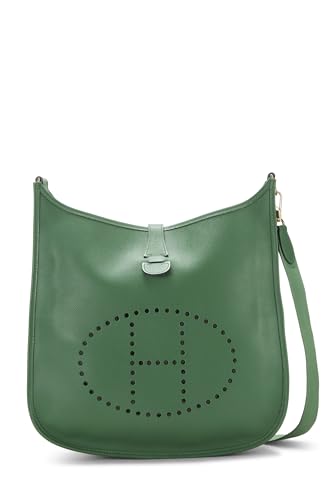 Hermès, Pre-Loved Green Courchevel Evelyne I GM, Vert