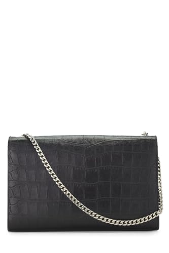 Yves Saint Laurent, Pre-Loved Black Embossed Kate Tassel Medium, Black