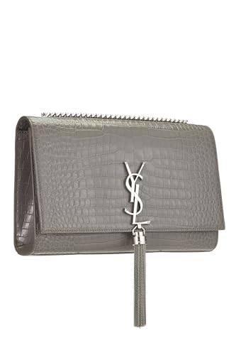 Yves Saint Laurent, Kate Tassel Medium gris gaufré d'occasion, gris