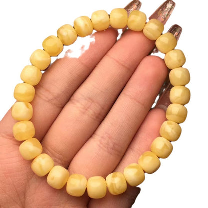 Cera de abejas natural, grasa de pollo amarilla vieja, cera rica y completa, pulsera de un solo círculo, accesorios artesanales, adornos