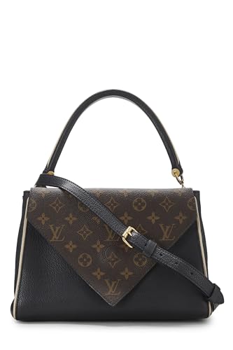 Louis Vuitton, Bolso doble V de cuero con monograma negro Pre-Loved, Negro