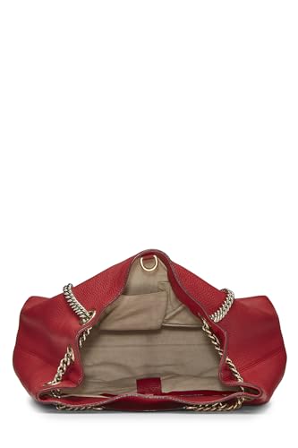 Gucci, Pre-Loved Red Leather Soho Chain Tote, Red