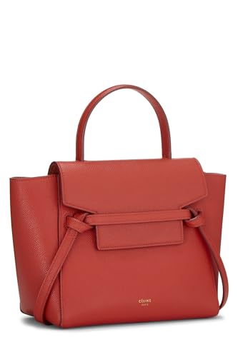 Céline, Sac ceinture en cuir de veau grainé orange Micro, d'occasion, Orange