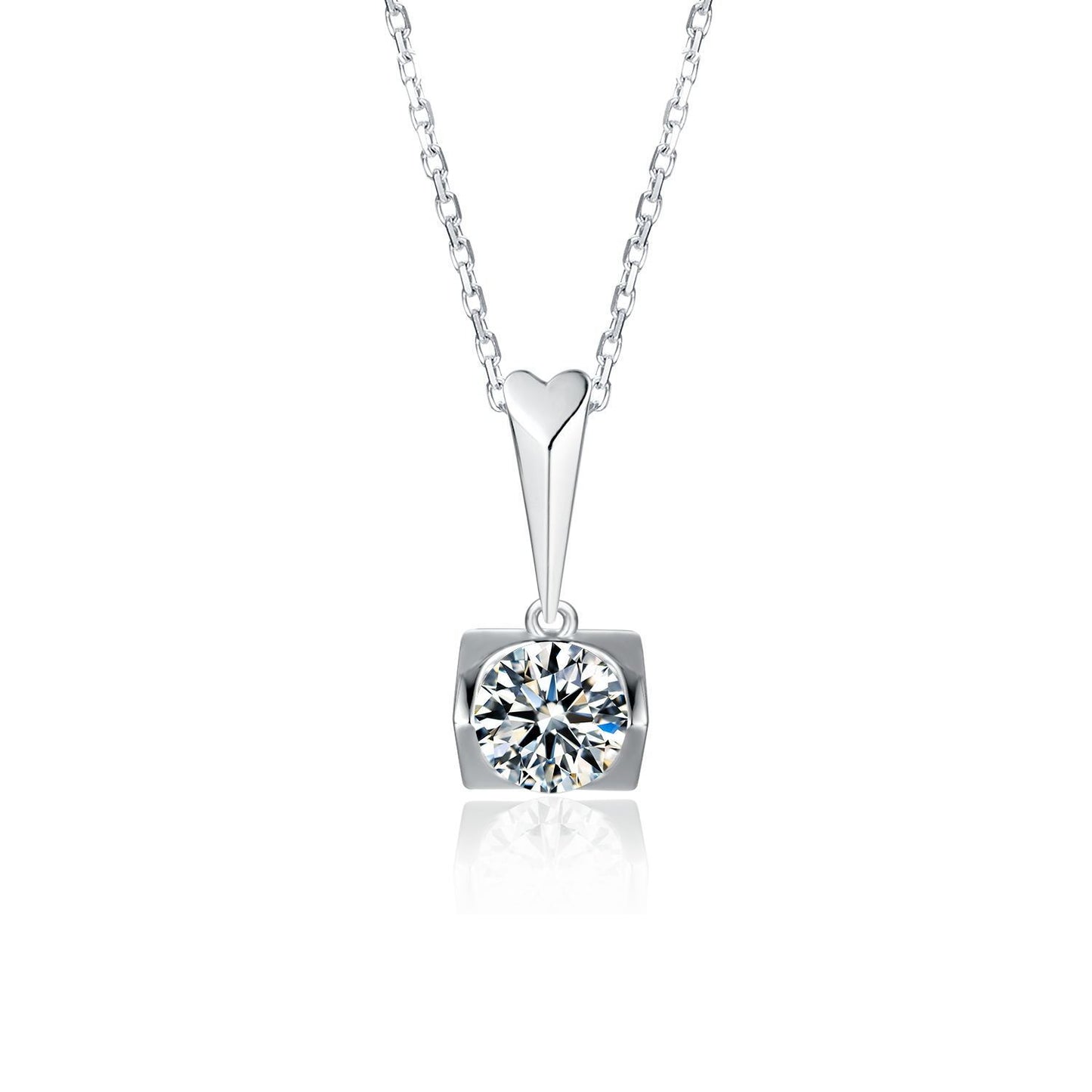 Fashion Stud Necklace S925 Sterling Silver Jewelry Set