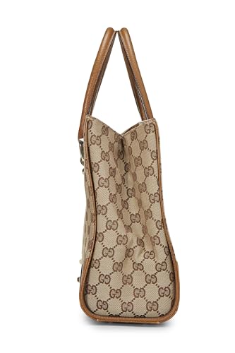 Gucci, sac à main clouté en toile GG d'origine d'occasion, marron