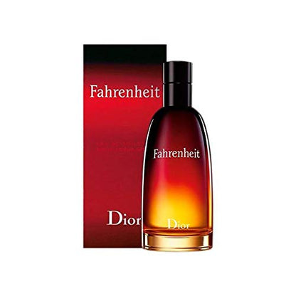 Fahrenheit de Christian Dior para hombres. Eau de Toilette en aerosol rojo, 3,4 oz.