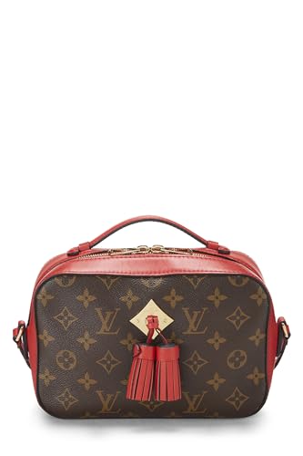 Louis Vuitton, Saintonge de lona con monograma rojo Pre-Loved, Rojo