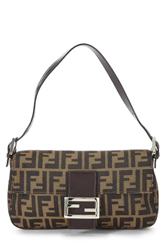 Fendi, Pre-Loved Brown Zucca Canvas Baguette, Brown