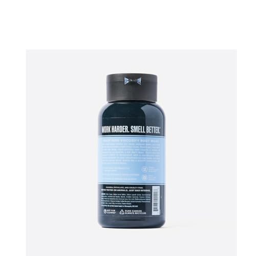 Gel de baño para hombre de alta viscosidad Duke Cannon Thick - Midnight Swim, fórmula exfoliante e hidratante, aromas a algas marinas y sándalo (paquete de 3)