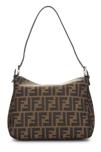 Fendi, Bolso de hombro de lona Zucca marrón Pre-Loved, Marrón