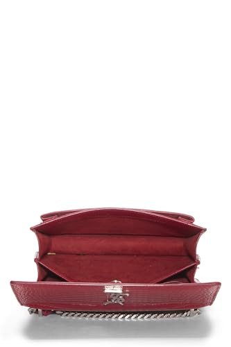 Yves Saint Laurent, Sunset Medium en cuir gaufré rouge d'occasion, rouge